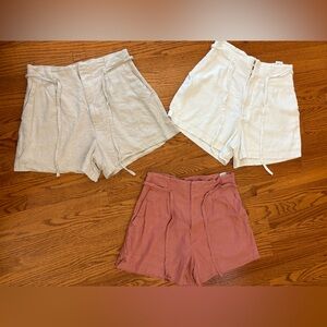 Stylish Women's Line. Shorts - Cream, White, and Pink